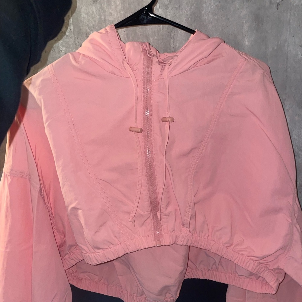 Zara Cropped Pink Windbreaker